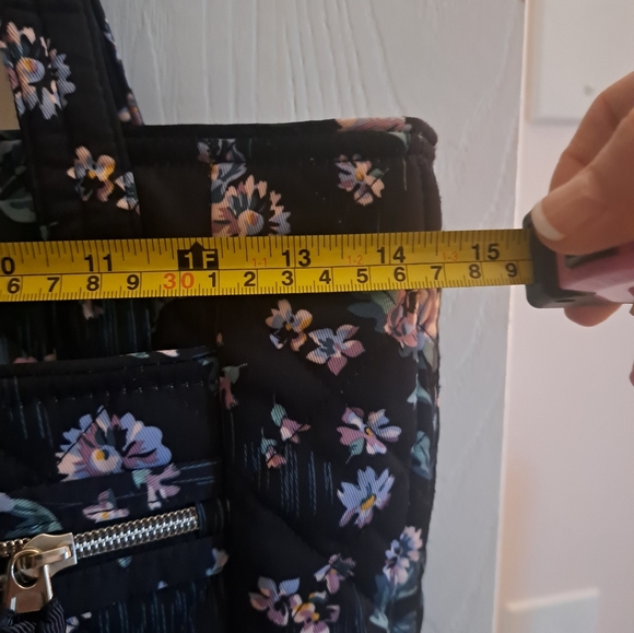 Vera Bradley Dark Navy Floral Tote Bag - Picture 3 of 5